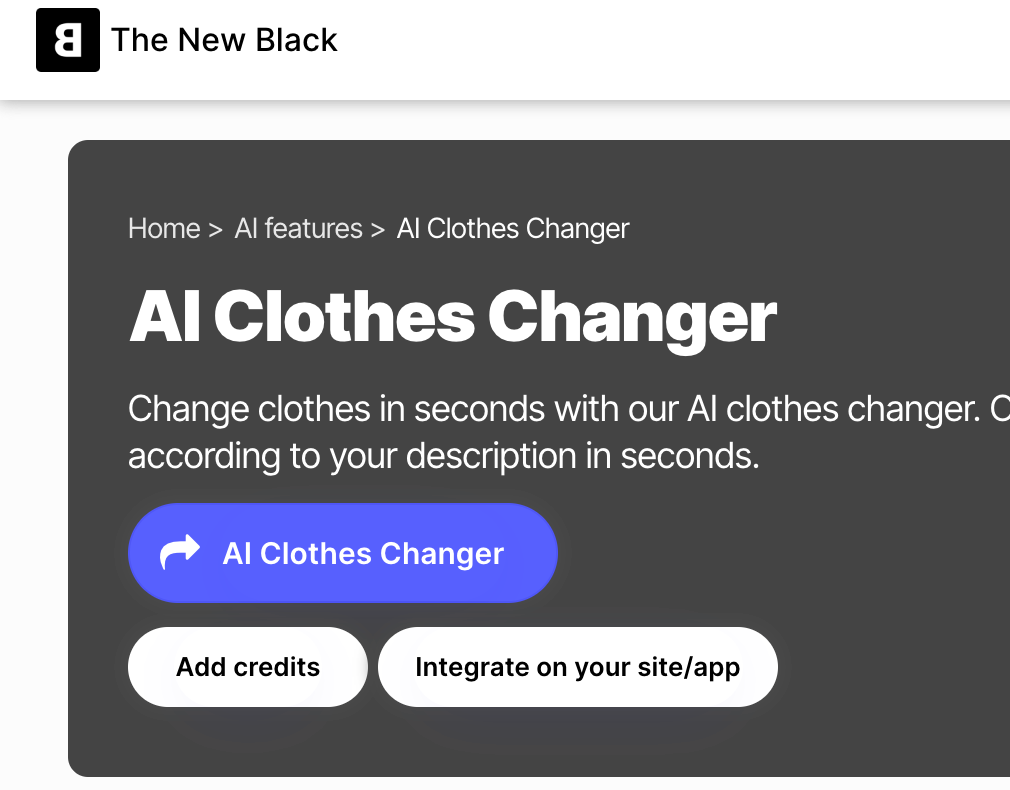 new black ai dress change 